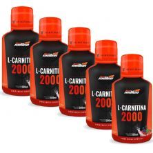 Kit 5X L-Carnitina 2000mg - 500ml Frutas Vermelhas - New millen