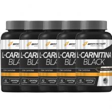 Kit 5X L-Carnitina Black - 90 Capsulas - BodyAction