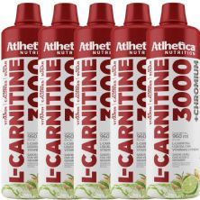 Kit 5X L-Carnitine 3000 - 960ml Lim�o, Ch� Verde e Gengibre - Atlhetica Nutrition