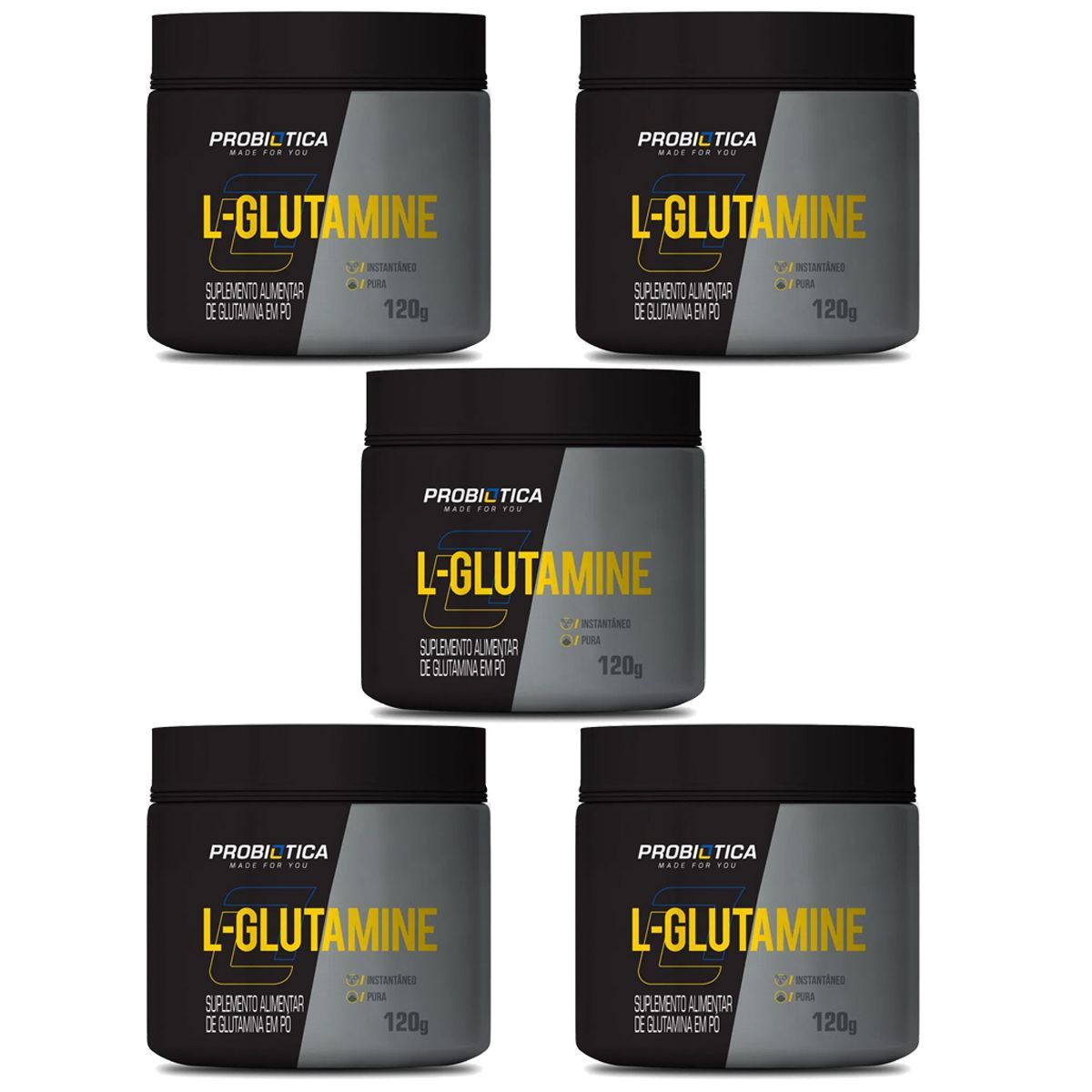 Kit 5X L-Glutamine - 120g - Probi�tica