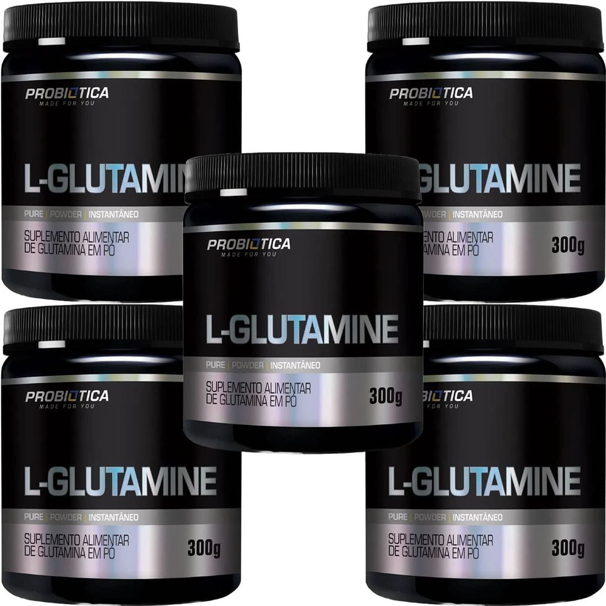 Kit 5X L-Glutamine - 300g - Probi�tica