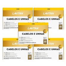 Kit 5X Lavitan Cabelos e Unhas - 60 C�psulas - Cimed