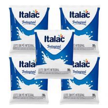 Kit 5X Leite em P� Integral 200g - Italac