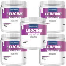 Kit 5X Leucine Instant�nea - 150g Sem Sabor - NewNutrition