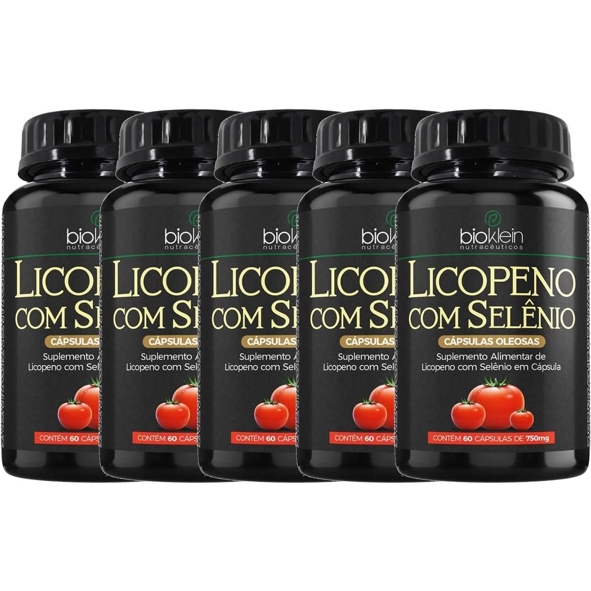 Kit 5X Licopeno e Sel�nio - 60 C�psulas - Bioklein