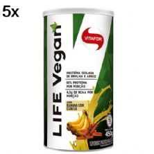 Kit 5X Life Vegan - 450g Banana com Canela - Vitafor
