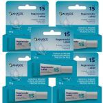 Kit 5X Lip Care Regenerador Labial - 7,5g FPS 15 - Anasol
