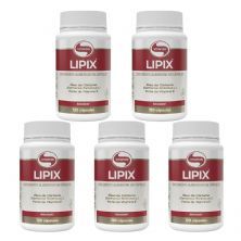 Kit 5X Lipix �leo de C�rtamo - 120 C�psulas - Vitafor