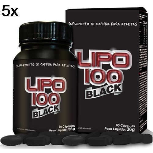 Kit 5X Lipo 100 Black - 60 C�psulas - Intlab