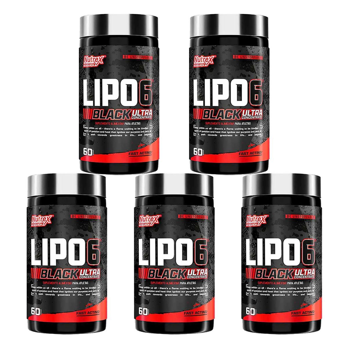Kit 5X Lipo 6 Ultra Concentrado - 60 C�psulas - Nutrex