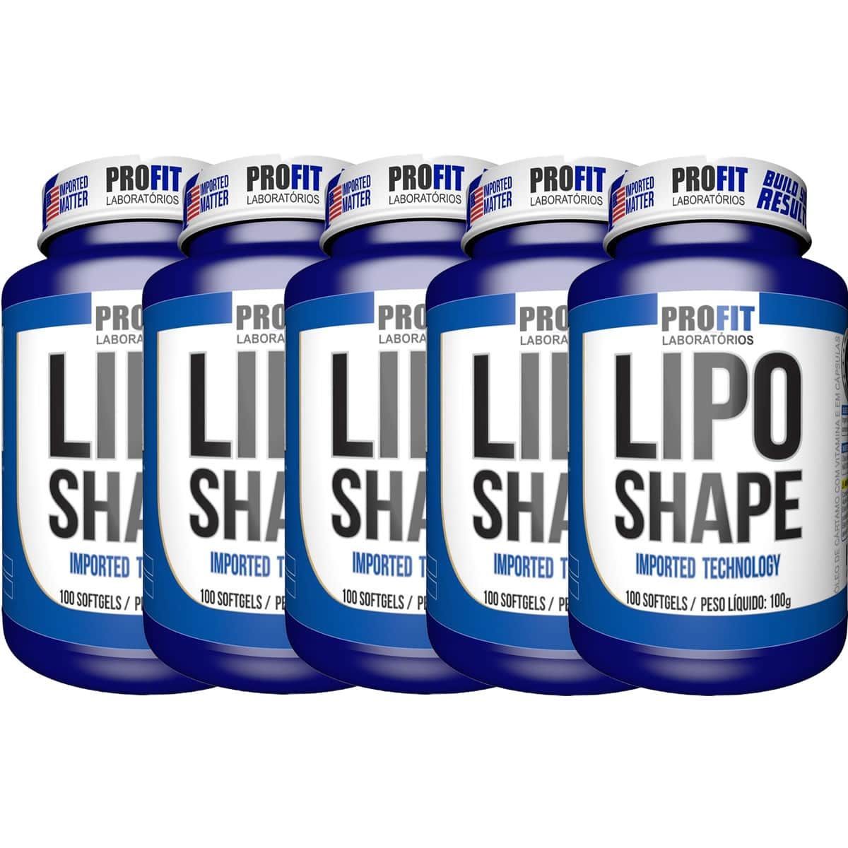 Kit 5X Lipo Shape - 100 C�psulas Softgels - ProFit