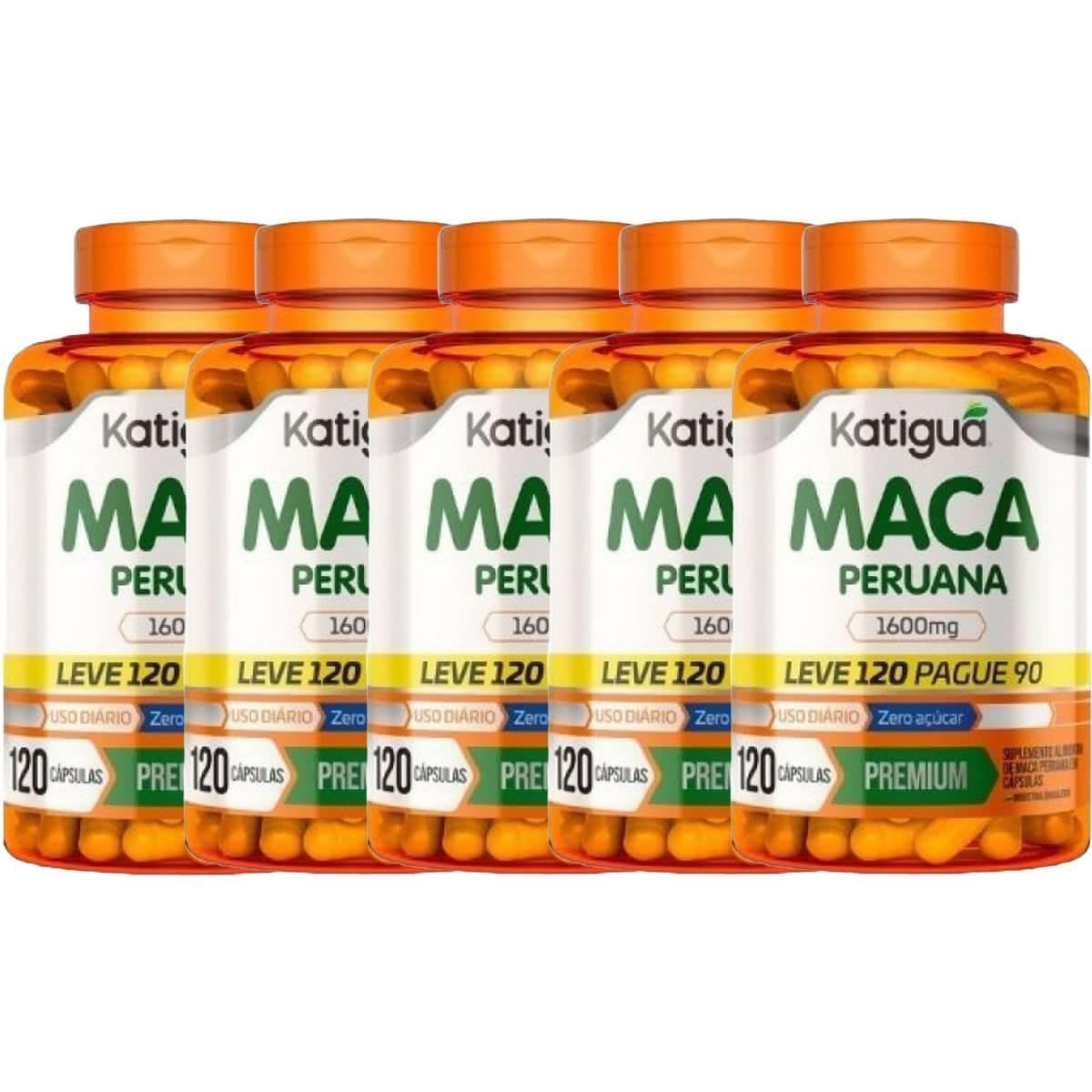 Kit 5X Maca Peruana - 120 C�psulas - Katigu�