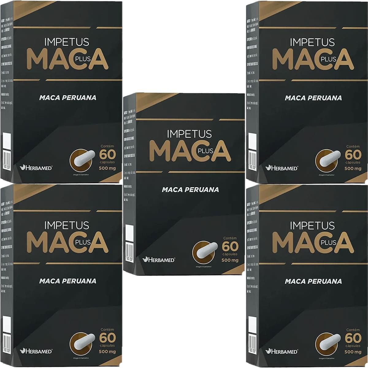Kit 5X Maca Plus -  60 C�psulas - Herbamed