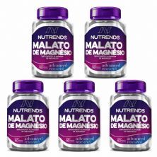 Kit 5X Malato de Magn�sio Dimalato 550mg - 60 C�psulas - Nutrends