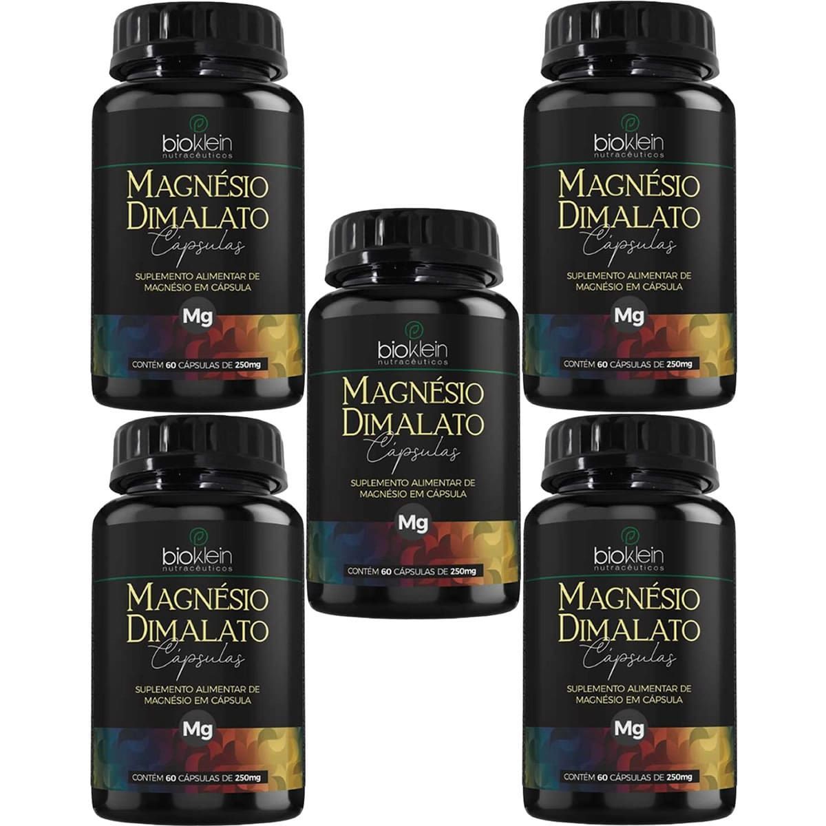Kit 5X Magn�sio Dimalato - 60 C�psulas - Bioklein