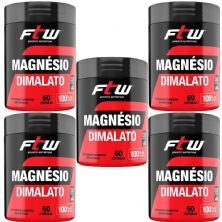 Kit 5X Magn�sio Dimalato  - 60 C�psulas - FTW