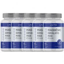 Kit 5X Magn�sio Dimalato Max - 60 C�psulas - Lauton Nutrition