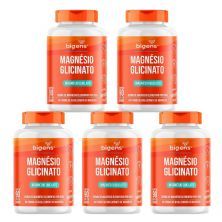 Kit 5X Magn�sio Glicinato - 90 C�psulas - Bigens