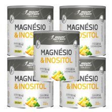 Kit 5X Magnesio & Inositol - 210g Abacaxi Com Hortel� - Body Action