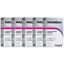 Kit 5X Magn�sio Trio - 60 C�psulas - Katigu�