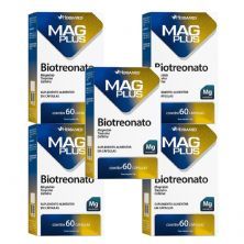 Kit 5X MagPlus Biotreonato - 60 C�psulas - Herbamed