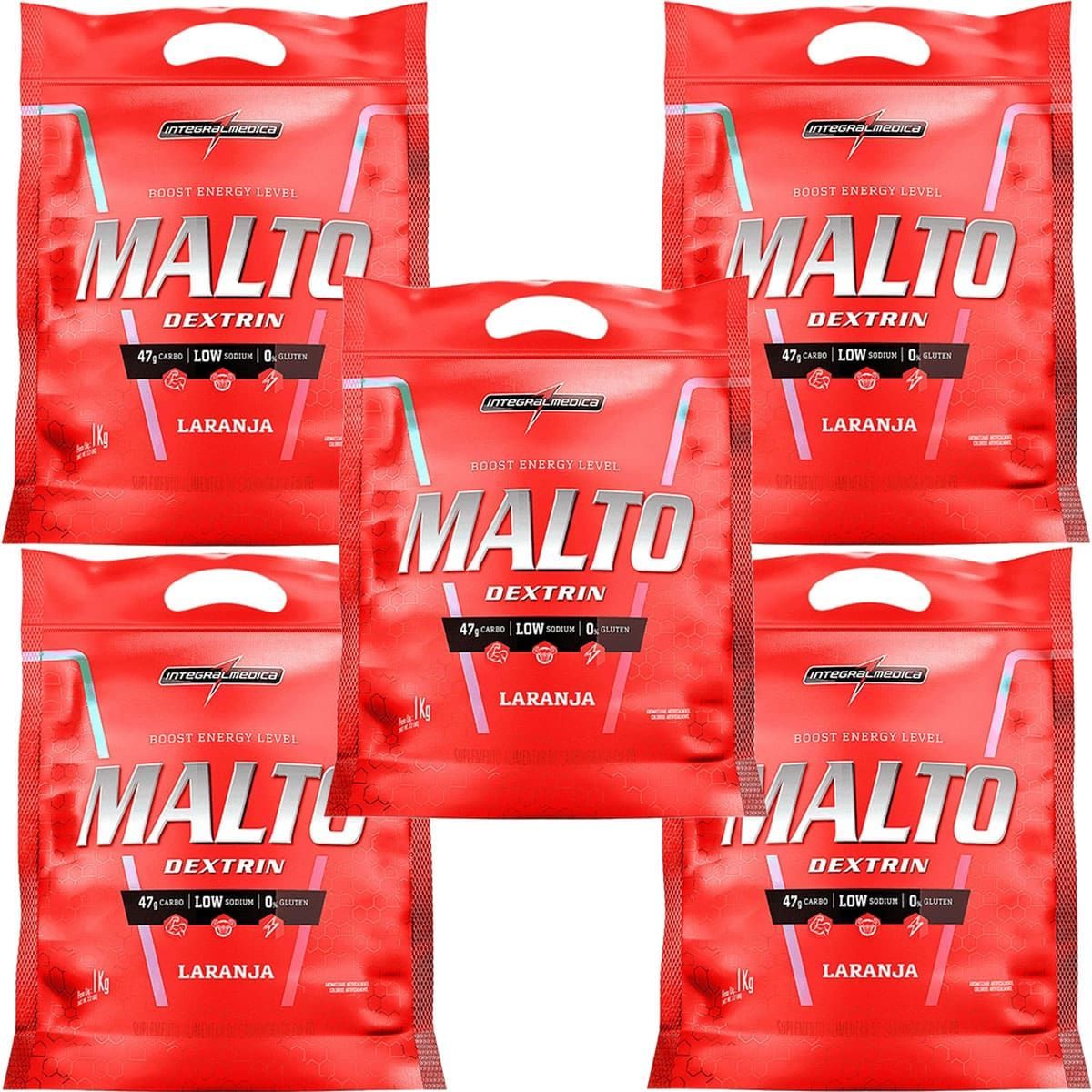 Kit 5X Maltodextrin - 1000g Refil Laranja - IntegralM�dica