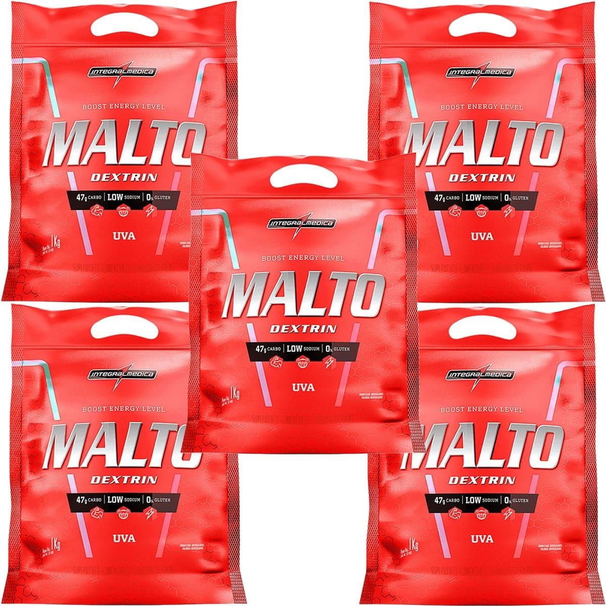 Kit 5X Maltodextrin - 1000g Refil Uva - IntegralM�dica