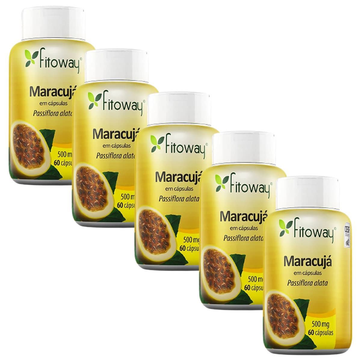 Kit 5X Maracuj� - 60 C�psulas - Fitoway
