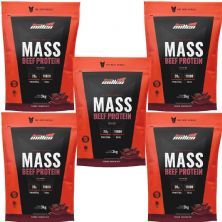 Kit 5X Mass Beef Protein - 3000g Refil Chocolate - New Millen