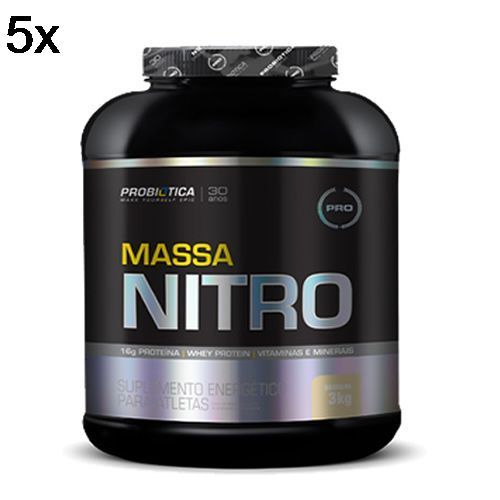 Kit 5X Massa Nitro - 3000g Baunilha - Probi�tica