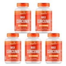 Kit 5X Max Curcuma 95% Curcuminoides - 60 C�psulas - Bigens