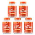 Kit 5X Max Curcuma 95% Curcuminoides - 60 C�psulas - Bigens