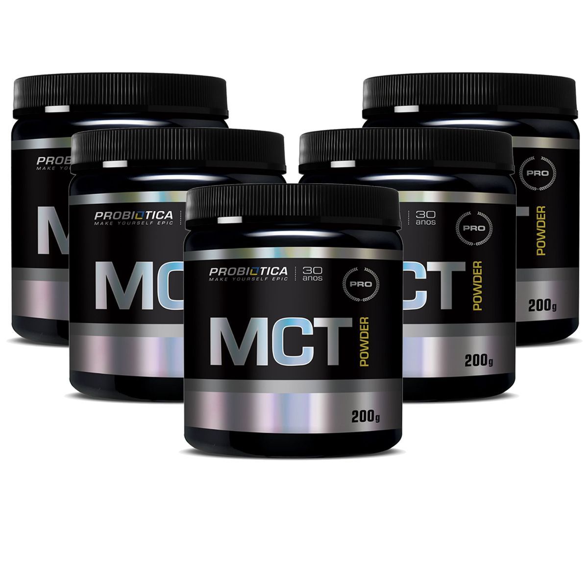 Kit 5X MCT Powder Nova F�rmula - 200g - Probi�tica