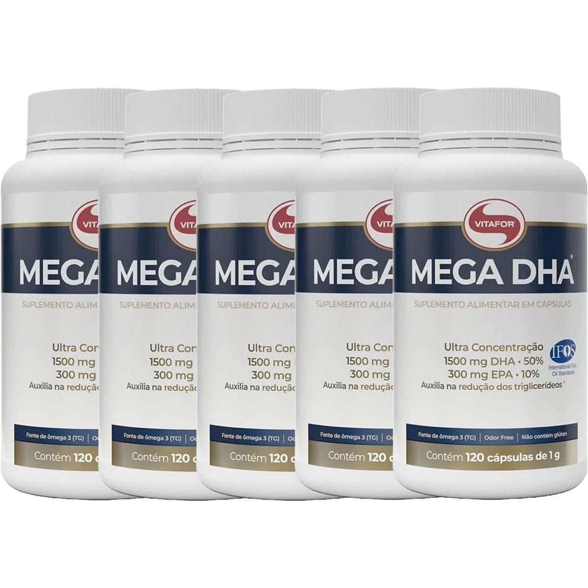 Kit 5X Mega Dha - 120 C�psulas - Vitafor