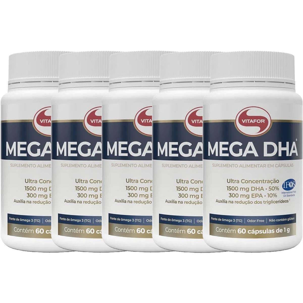 Kit 5X Mega Dha - 60 C�psulas - Vitafor