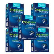 Kit 5X Melatonina e Triptofano - 60 C�psulas - Equaliv