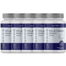 Kit 5X Melatonina Premium 210mcg - 120 Comprimidos - Lauton Nutrition