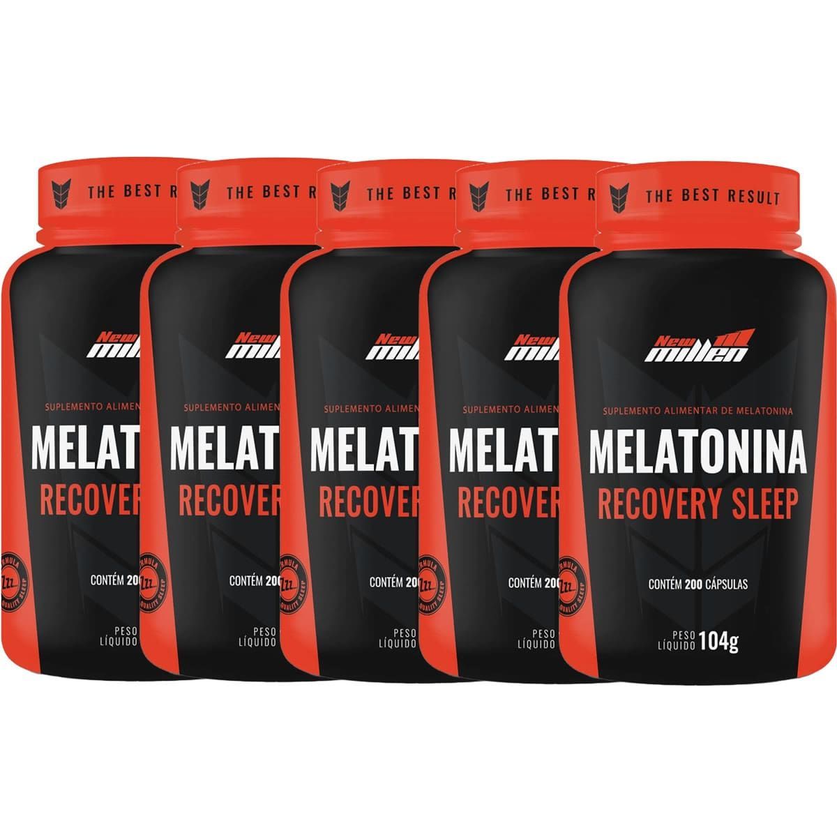 Kit 5X Melatonina Recovery  Sleep - 200 C�psulas - New Millen
