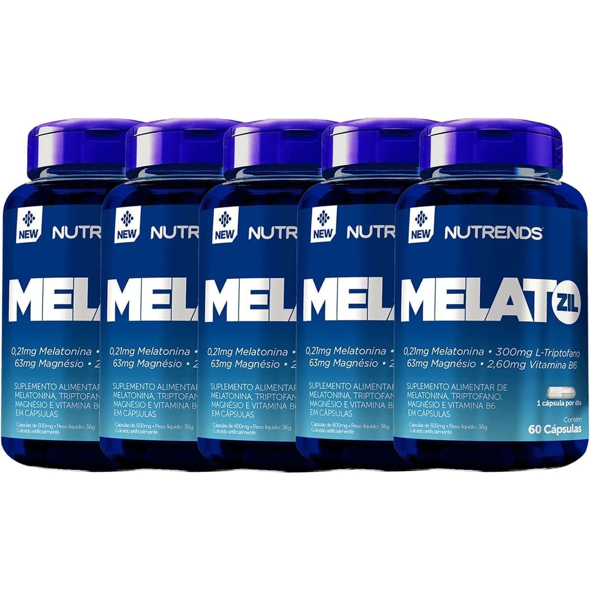 Kit 5X Melatozil - 60 C�psulas - Nutrends