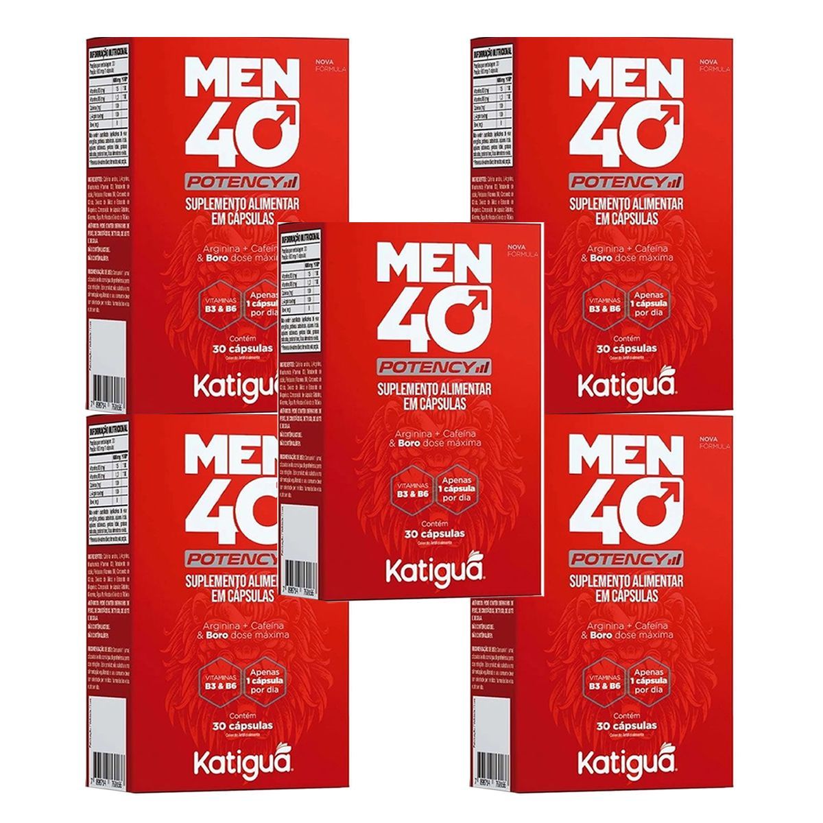 Kit 5X Men40 Potency - 30 C�psulas - Katigu�