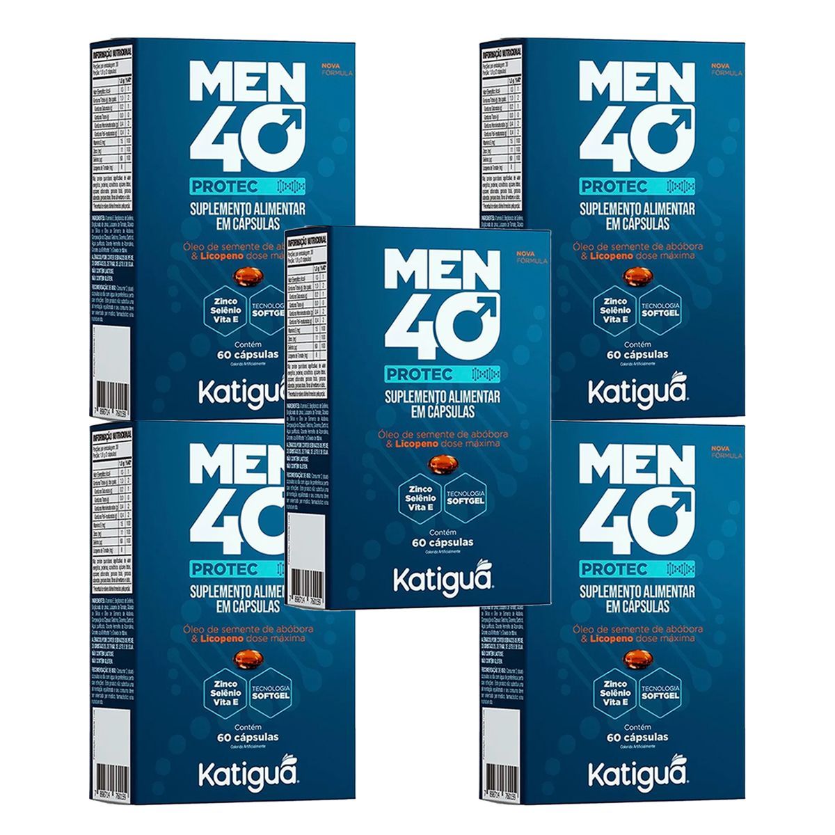 Kit 5X Men40 Protec 640mg - 60 C�psulas - Katigu�