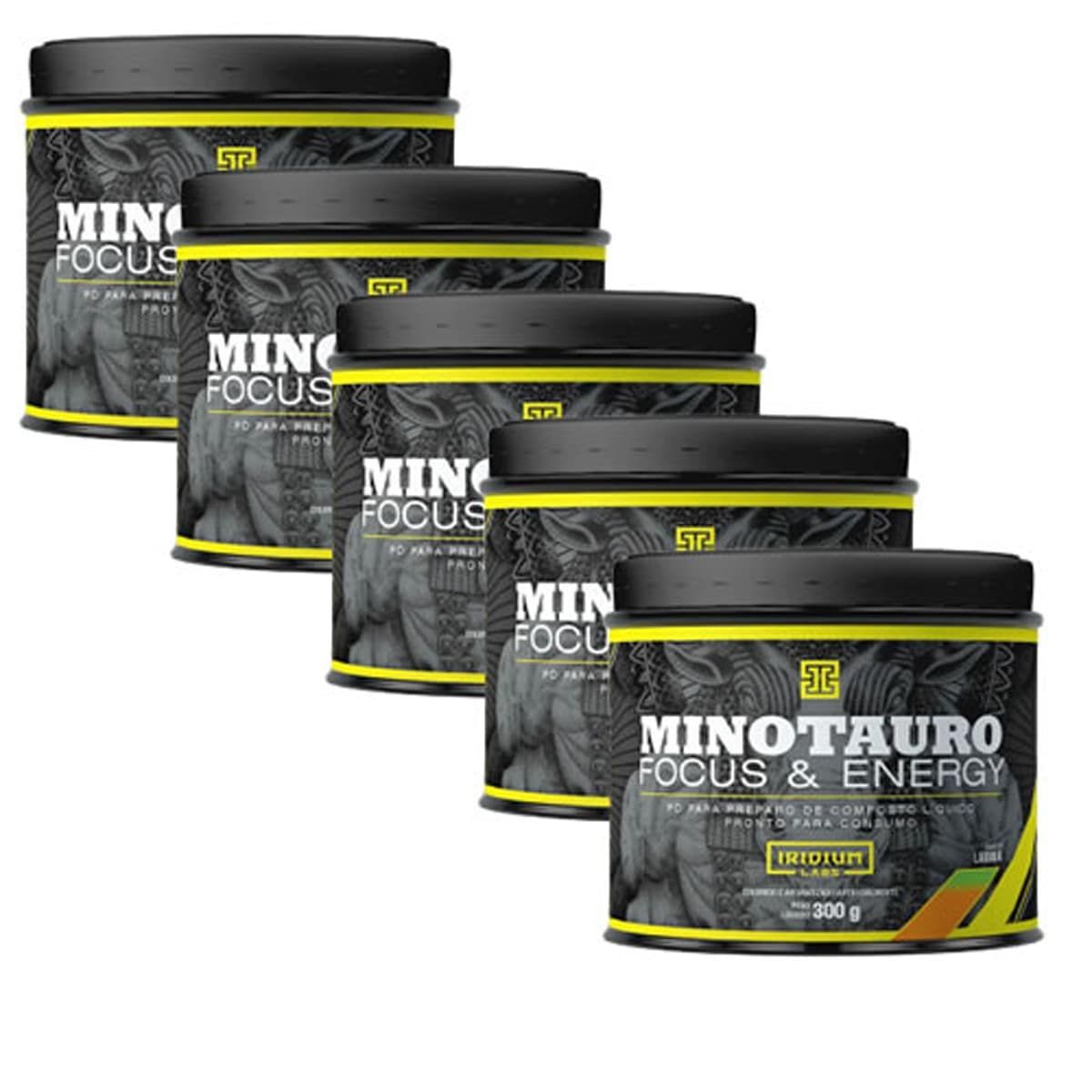 Kit 5X Minotauro Focus & Energy - 300g Laranja - Iridium