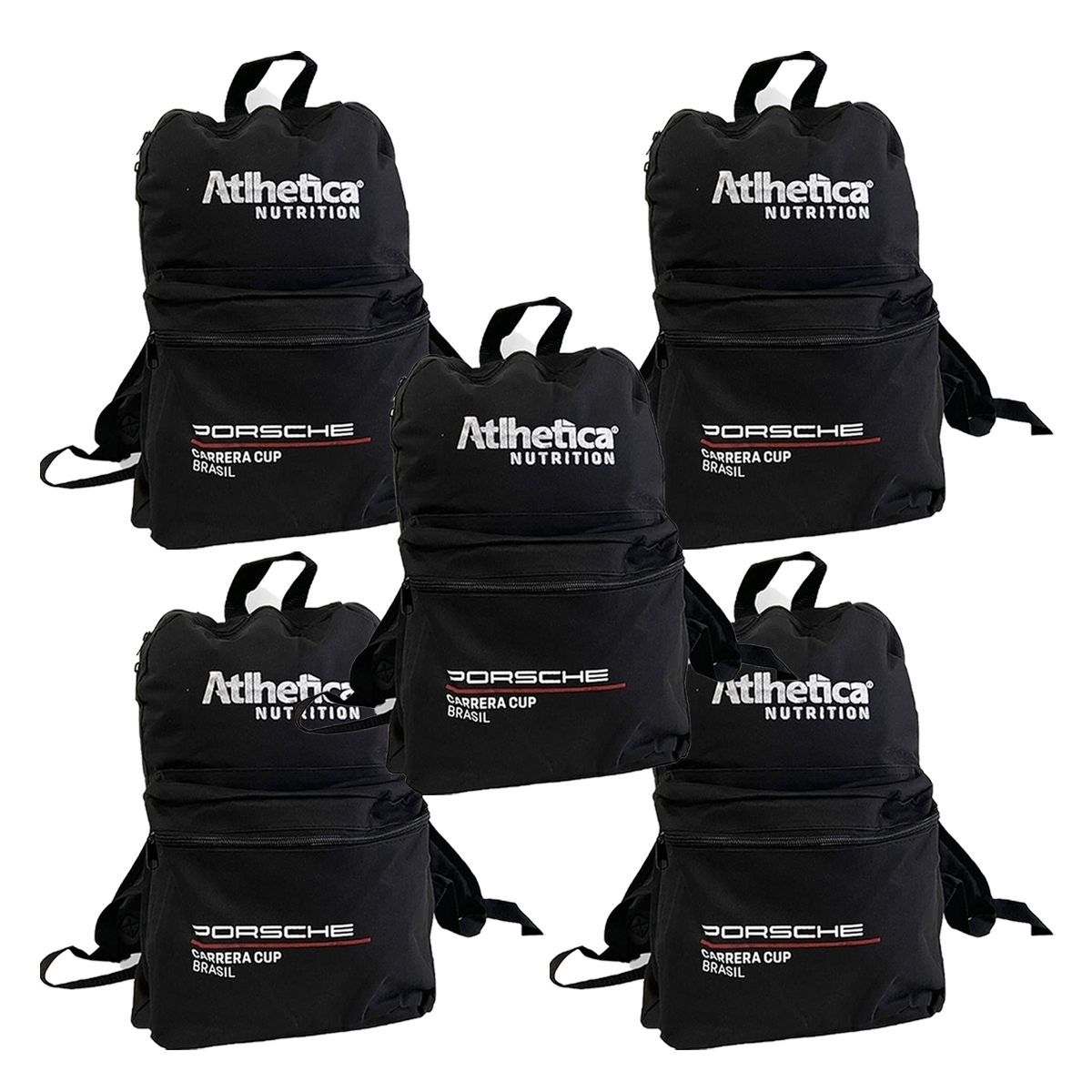 Kit 5X Mochila Preta - Porsche Cup - Atlhetica Nutrition