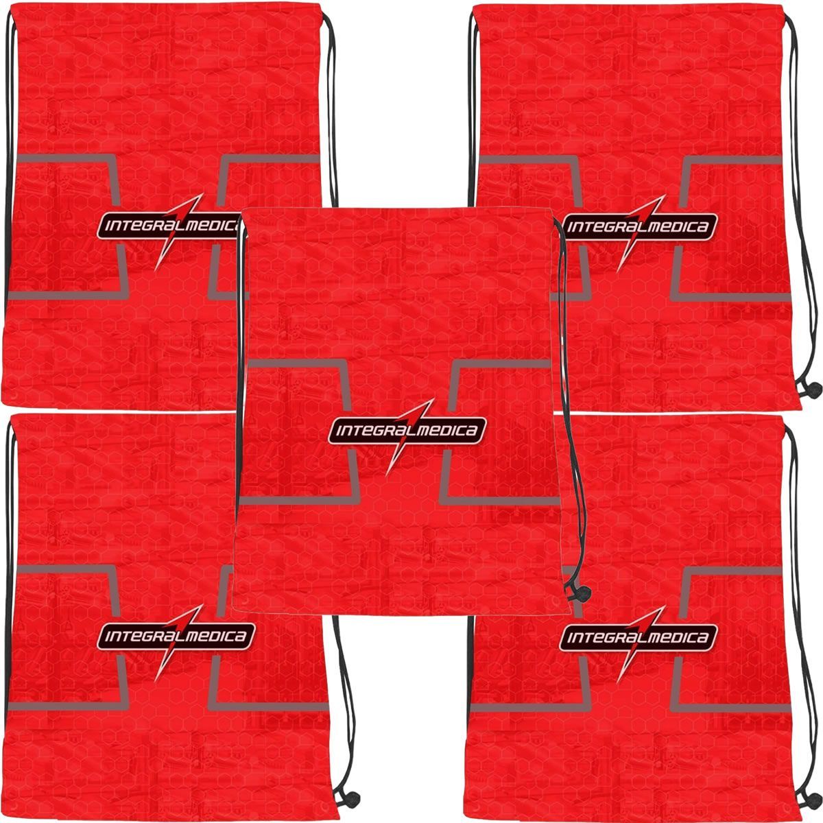 Kit 5X Mochila Saco Vermelha - IntegralM�dica