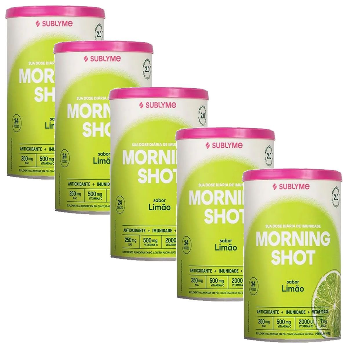 Kit 5X Morning Shot - 144g Lim�o - Sublyme