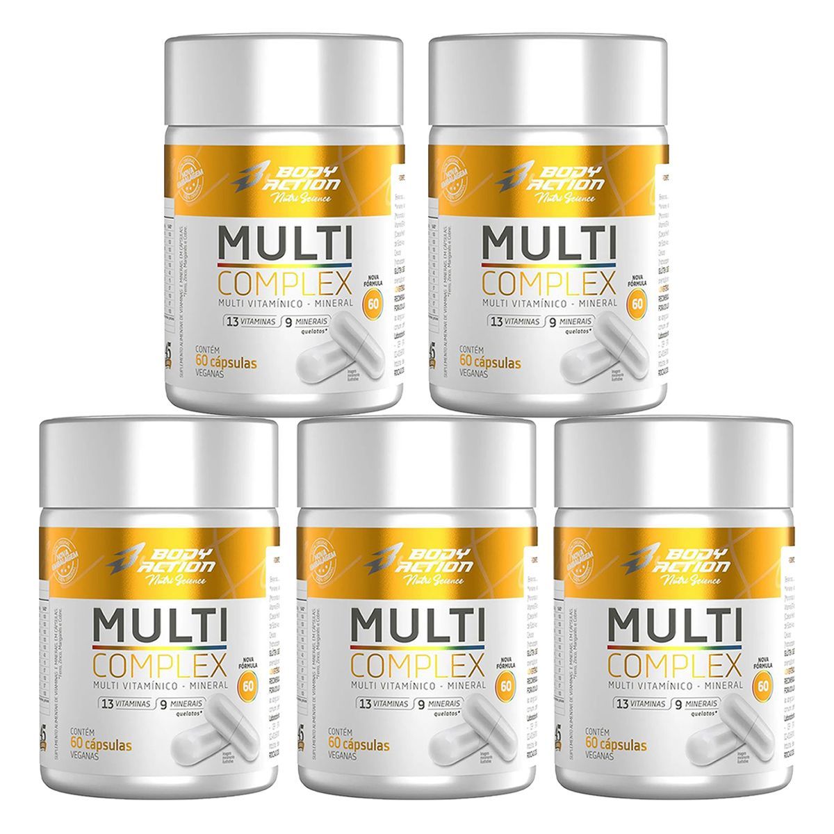 Kit 5X Multi Complex - 60 C�psulas - Body Action