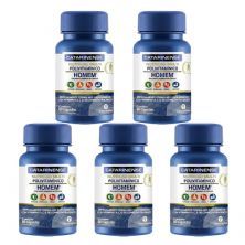Kit 5X Multi Polivitaminico Homem - 60 C�psulas - Catarinense Nutri��o