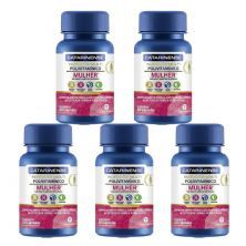 Kit 5X Multi Polivitaminico Mulher - 60 C�psulas - Catarinense Nutri��o