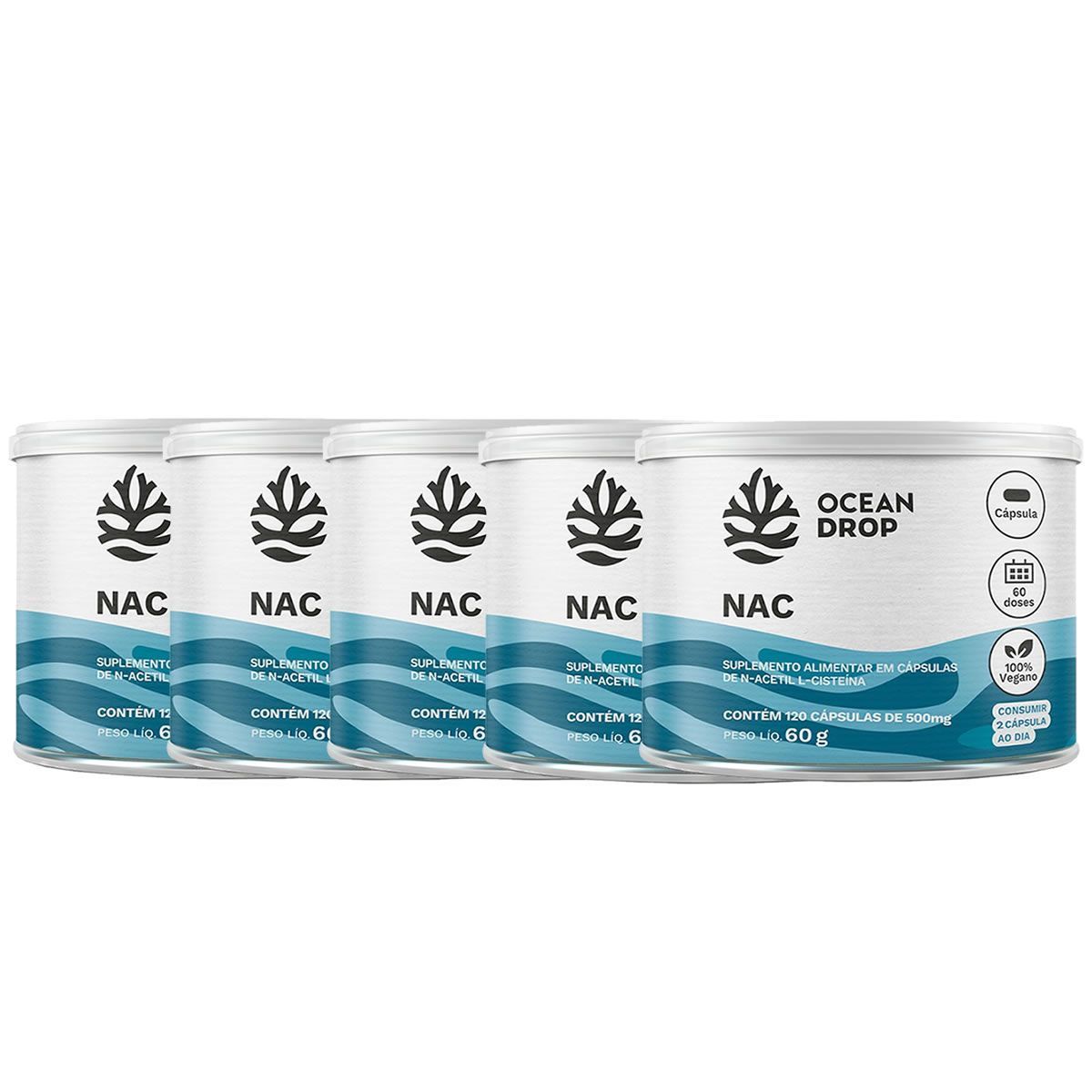 Kit 5X NAC -  120 C�psulas - Ocean Drop