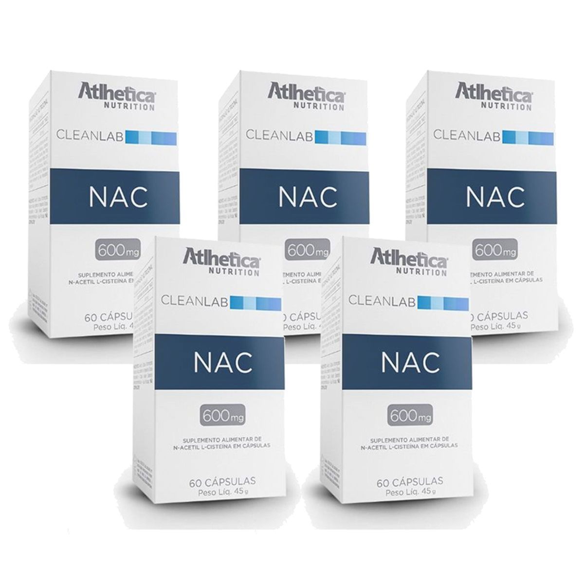Kit 5X NAC 600mg - 60 C�psulas - Atlhetica Nutrition